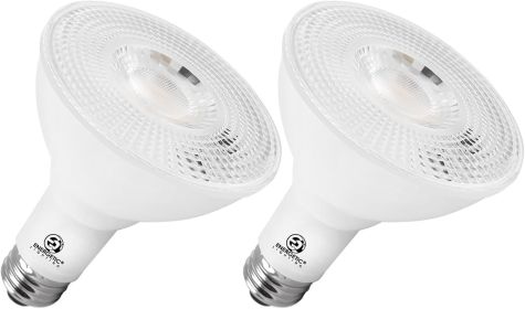 PAR30 2-Pack Dusk to Dawn LED Outdoor Flood Light Bulb, 75 Watt Equivalent(11W), 850LM, 5000K Daylight, E26 Base