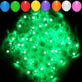 50PCS 9 Colors Balloon Light, Long Standby Time Mini Ball Light, Round LED Flash Lamp For Paper Lantern Balloon Party, Wedding, Birthday, Festiva (Color: Green)